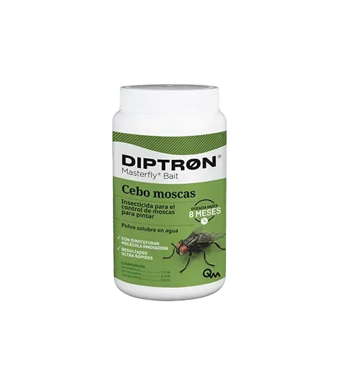 Insecticida  antimoscas  " NUEVO"  DIPTRON MASTERFLY BAIT  eficacia hasta 8 meses 500 g