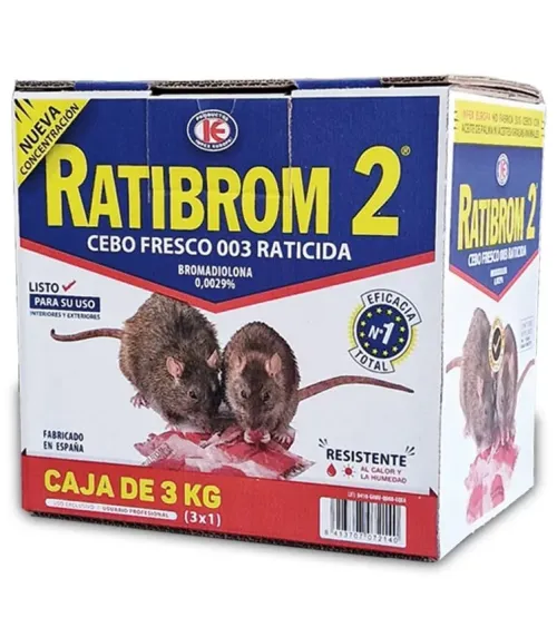 Raticida RATIBROM 2 caja 3 kg