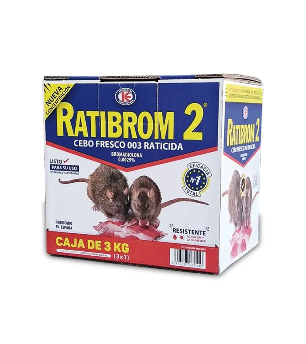 Raticida RATIBROM 2 caja 3 kg