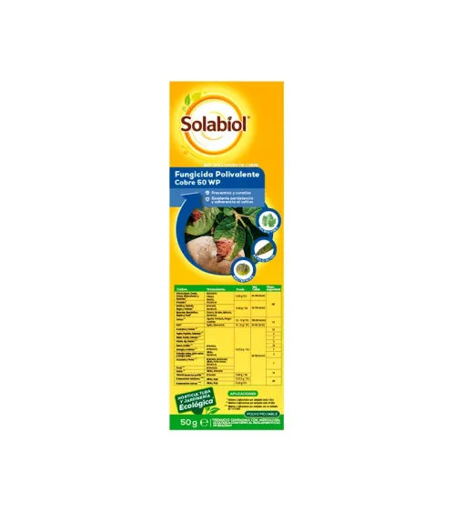 Fungicida polivalente cobre SOLABIOL 50 g